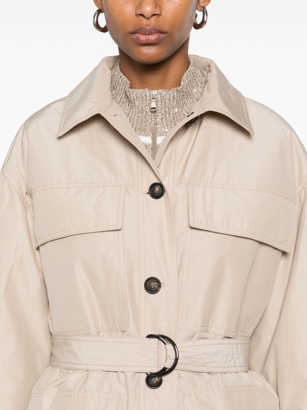Brunello Cucinelli Coats Beige Brunello Cucinelli