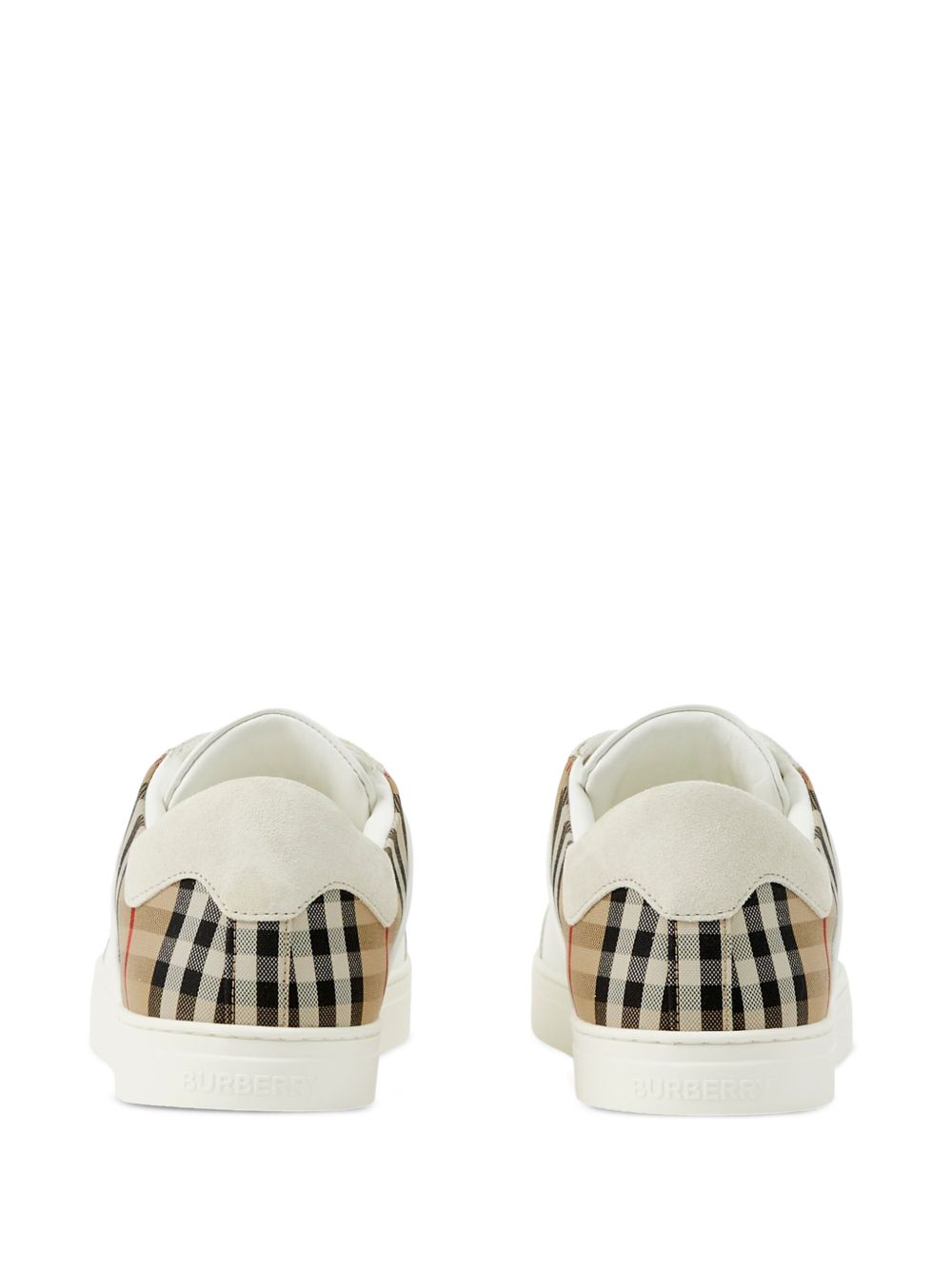 Burberry Leather, suede and check sneakers Burberry