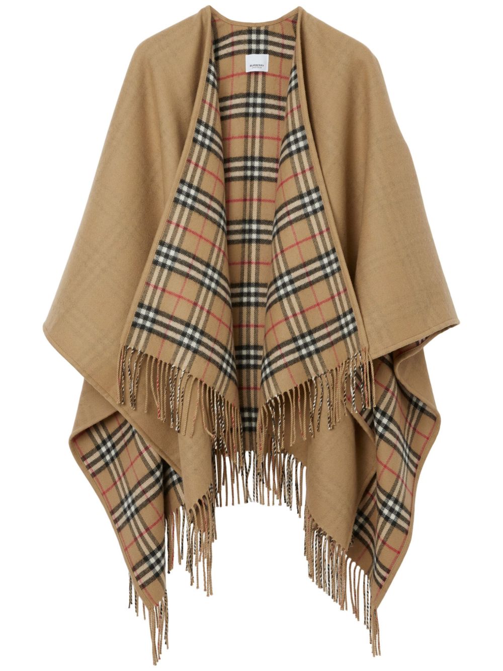 Burberry Reversible Check Wool Cape Burberry