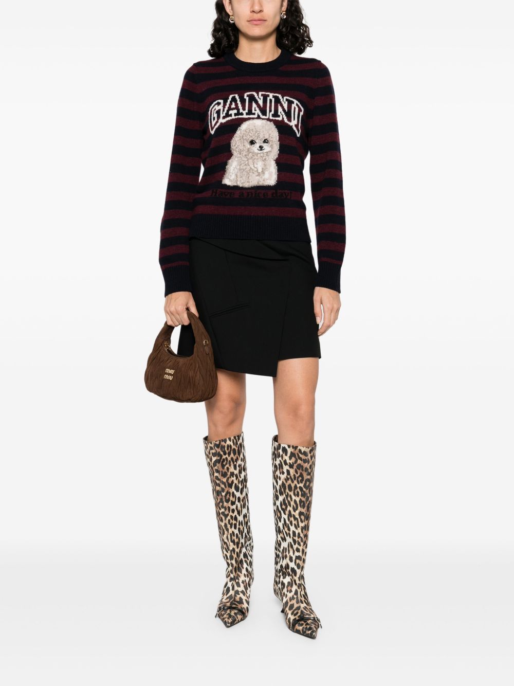 GANNI Sweaters Bordeaux Ganni