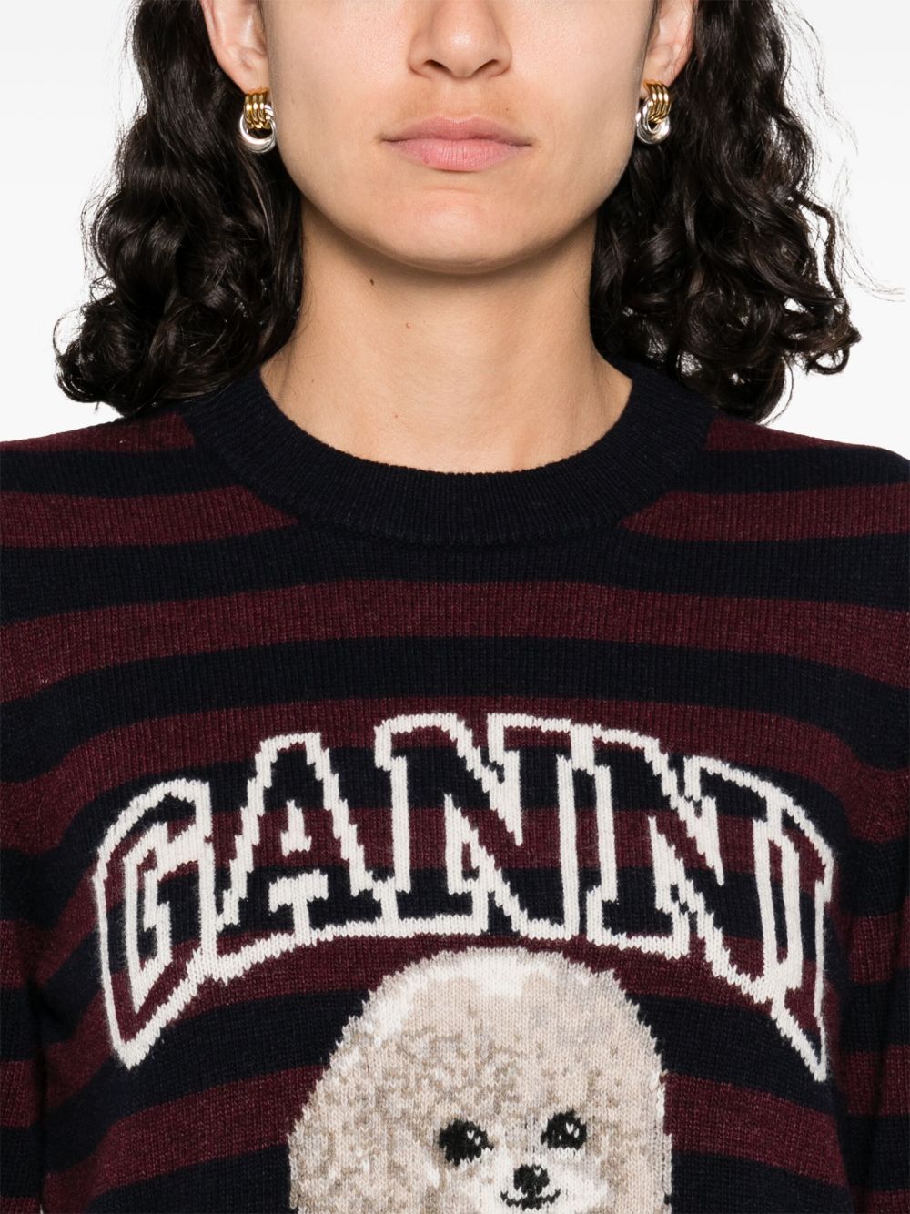 GANNI Sweaters Bordeaux Ganni