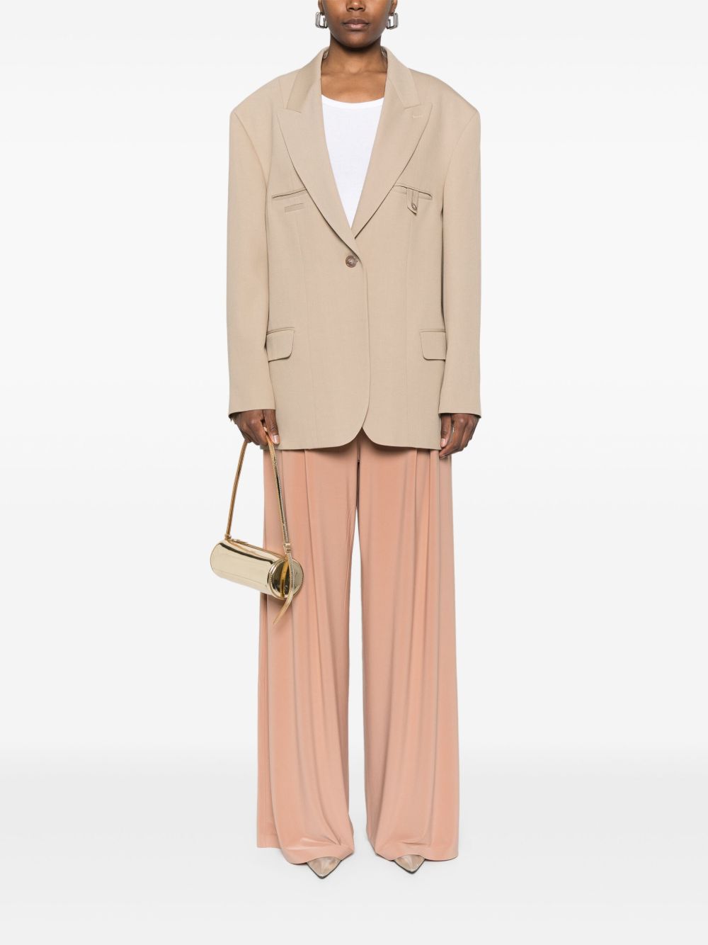 Norma Kamali Trousers Beige Norma Kamali 