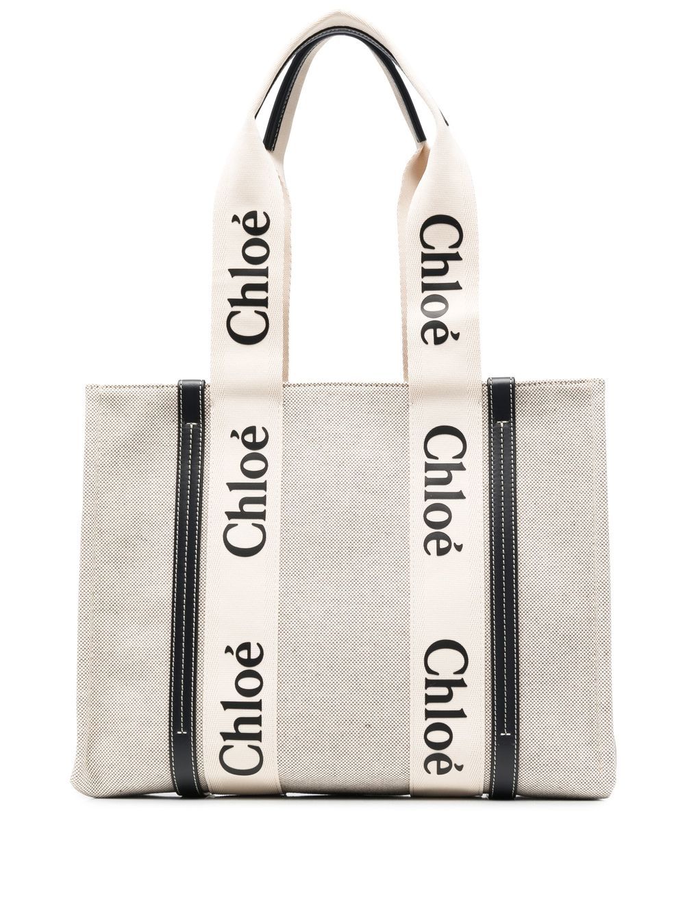 Chloé Woody canvas medium tote bag Chloé
