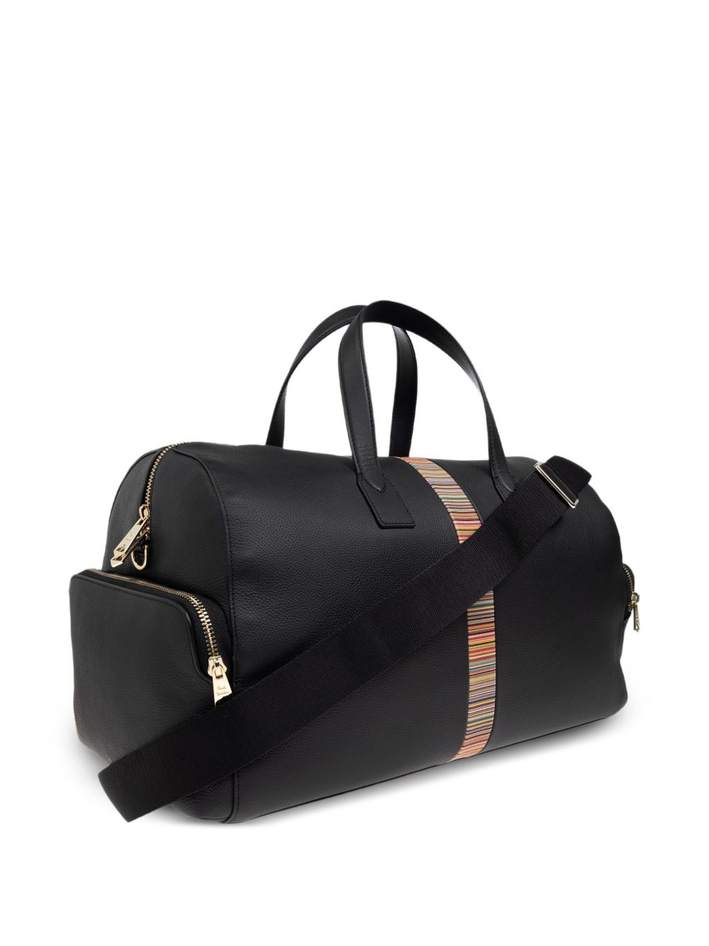 Paul Smith Leather 'Signature Stripe' Trim Holdall Paul Smith