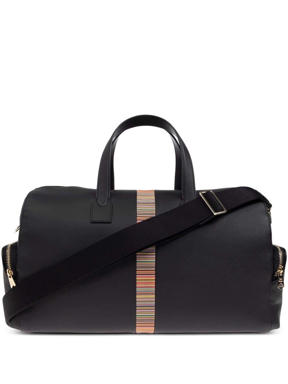 Paul Smith Leather 'Signature Stripe' Trim Holdall Paul Smith