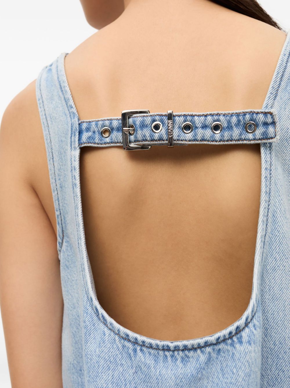 GANNI Top Clear Blue Ganni 