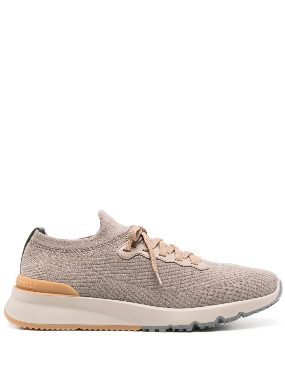 Brunello Cucinelli Runners in wool and semi-gloss calfskin Brunello Cucinelli