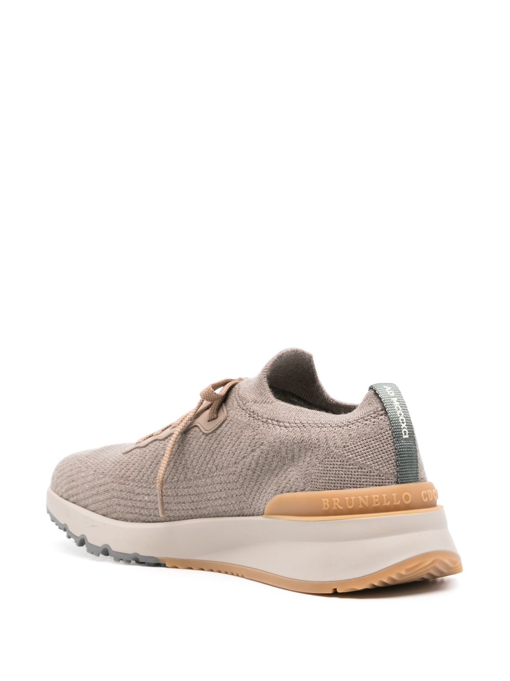 Brunello Cucinelli Runners in wool and semi-gloss calfskin Brunello Cucinelli