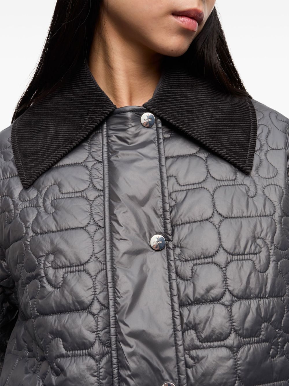 GANNI Jackets Grey Ganni
