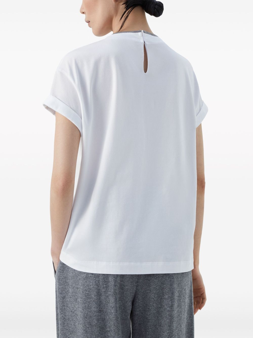 Brunello Cucinelli T-shirts and Polos White Brunello Cucinelli