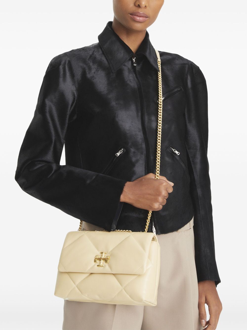 Tory Burch Kira Diamond small leather shoulder bag Tory Burch