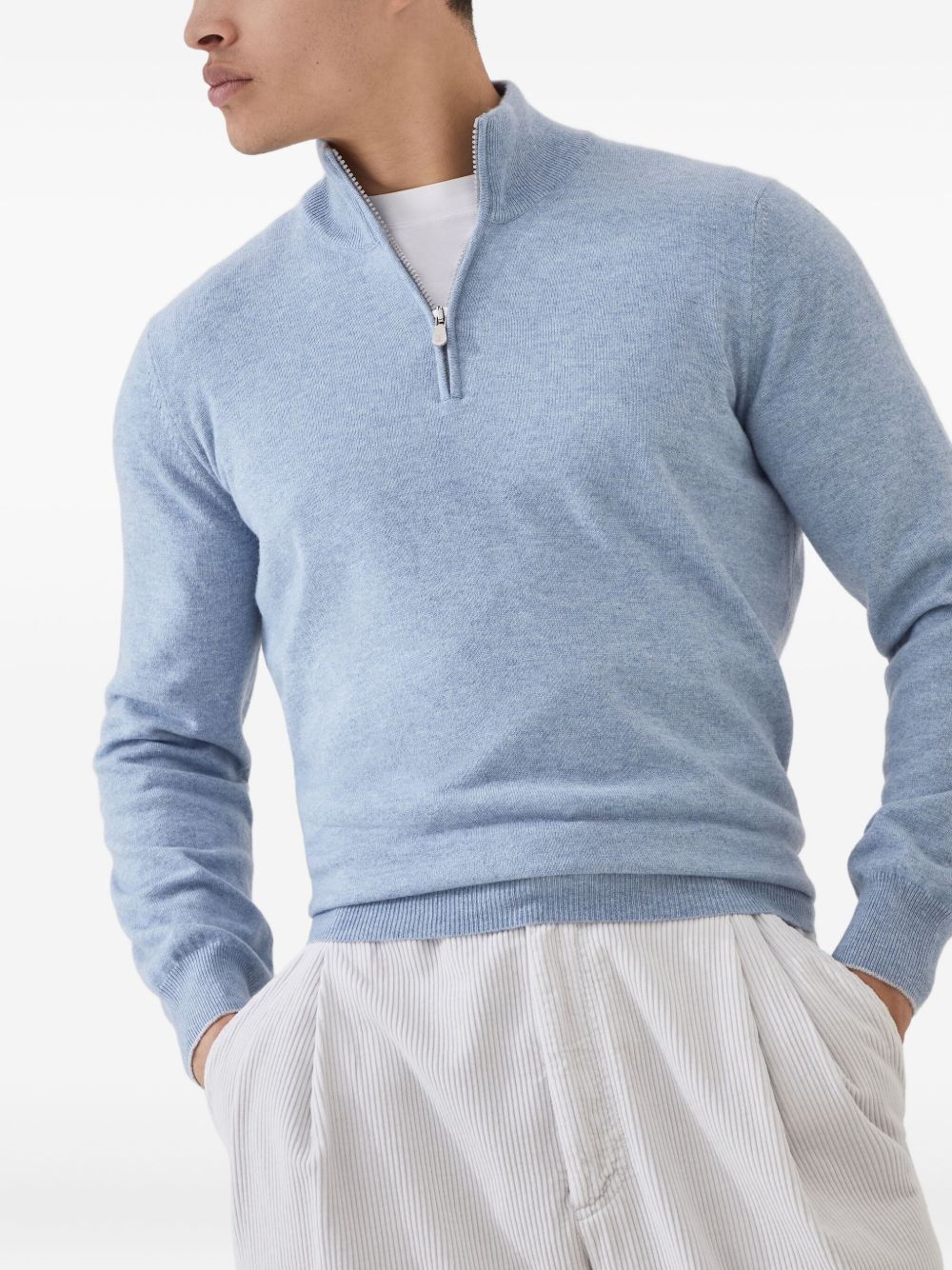 Brunello Cucinelli Sweaters Clear Blue Brunello Cucinelli
