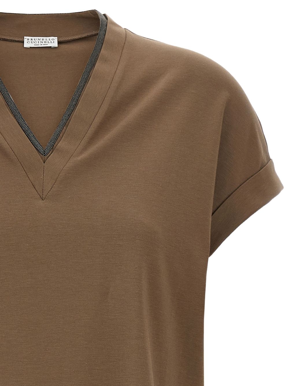 Brunello Cucinelli T-shirts and Polos Brown Brunello Cucinelli