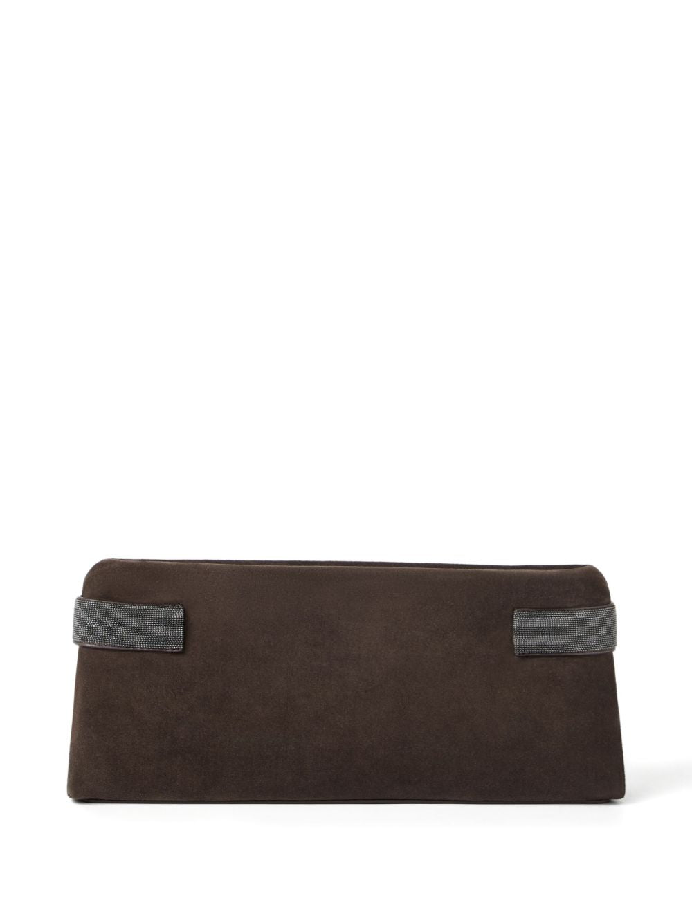 Brunello Cucinelli Essence pouch bag in suede with precious bands Brunello Cucinelli