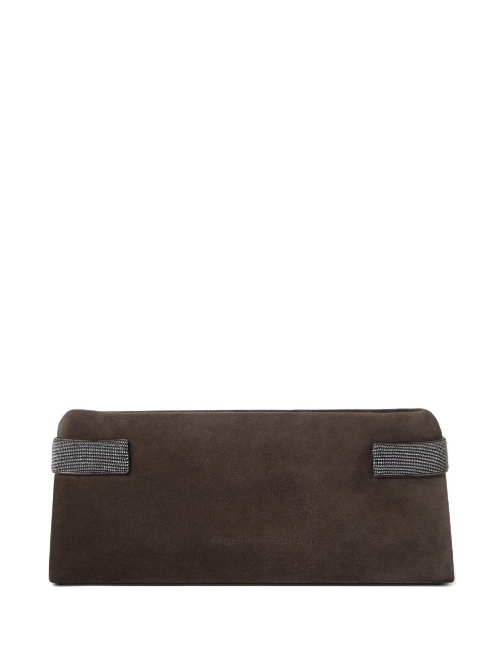 Brunello Cucinelli Essence pouch bag in suede with precious bands Brunello Cucinelli