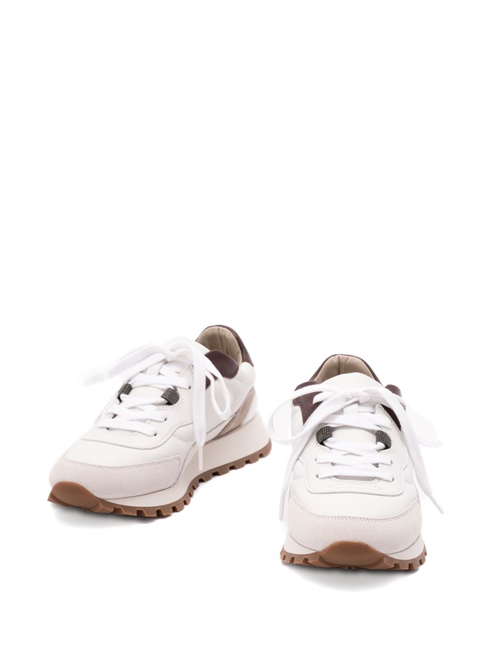 Brunello Cucinelli Calfskin and suede runners Brunello Cucinelli