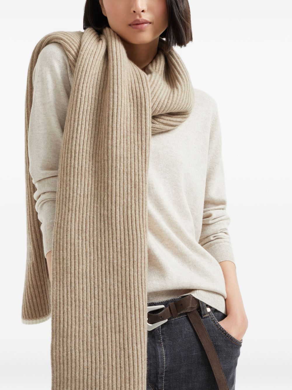 Brunello Cucinelli Ribbed scarf Brunello Cucinelli