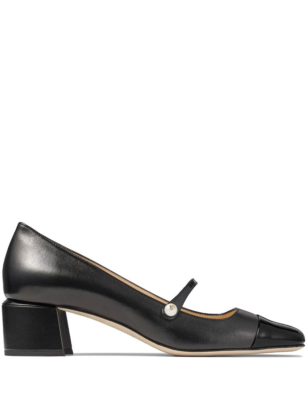 Jimmy Choo Elisa 45 Nappa and Patent Leather Pumps Jimmy Choo