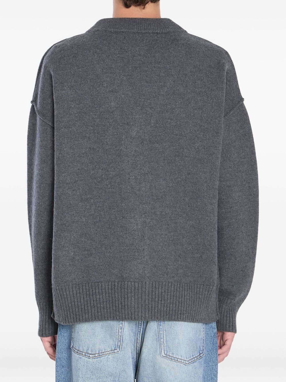 Ami Paris Sweaters Grey Ami Paris