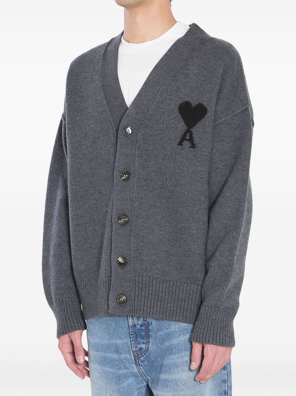 Ami Paris Sweaters Grey Ami Paris