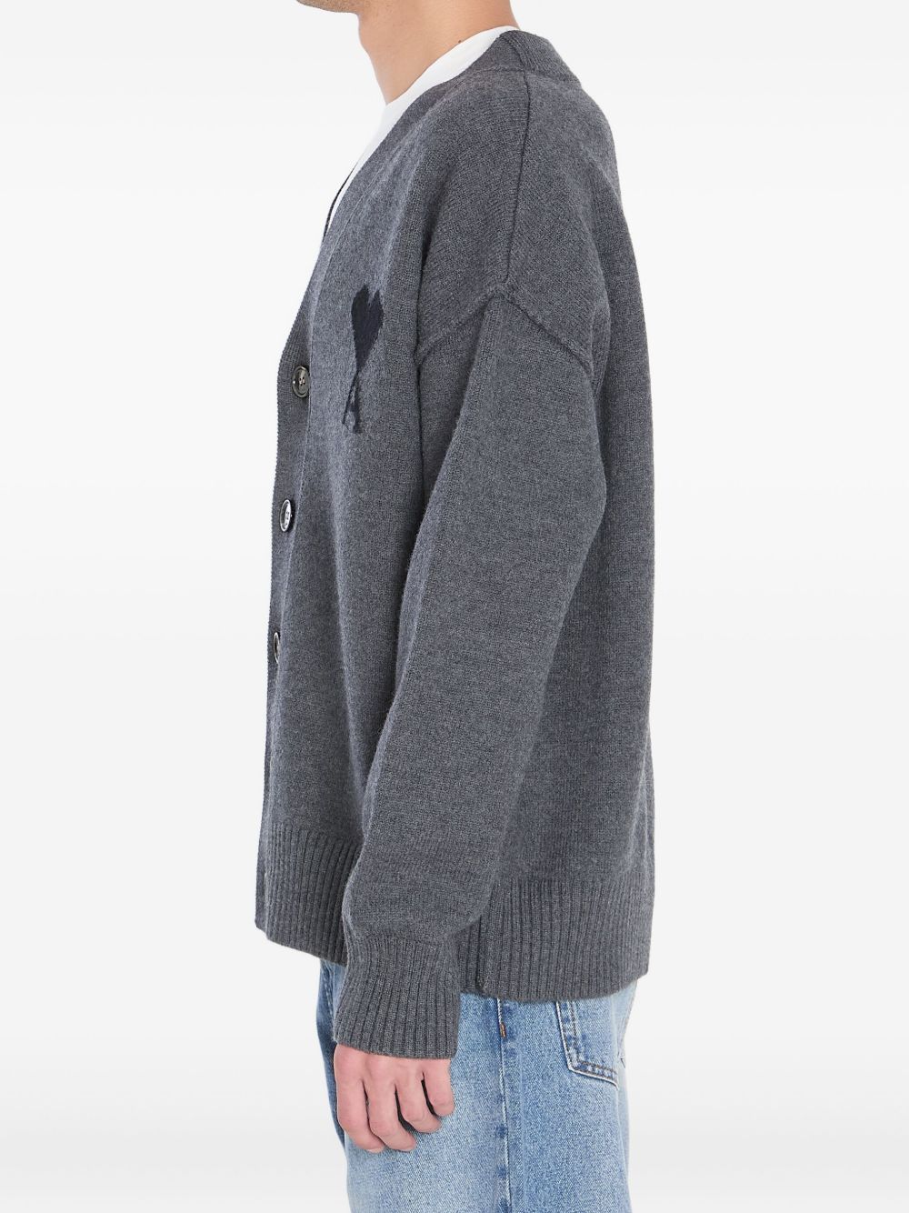 Ami Paris Sweaters Grey Ami Paris