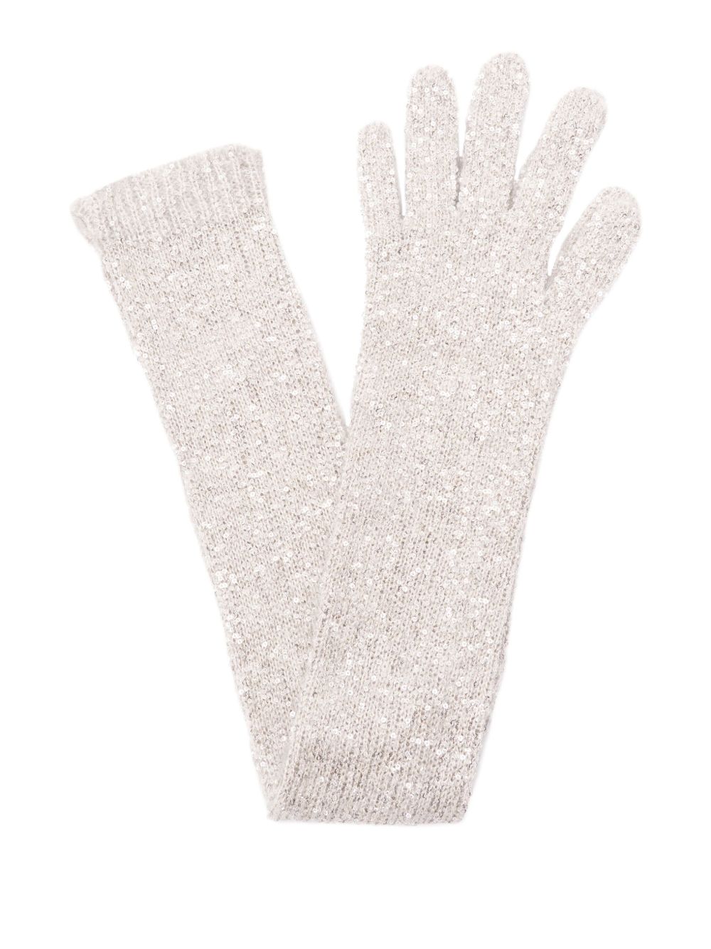 Brunello Cucinelli sequin-embellished long gloves Brunello Cucinelli