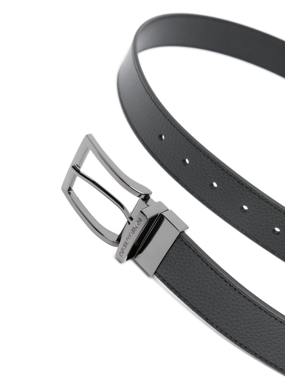 Emporio Armani Exclusive Grained Leather belt EMPORIO ARMANI EXCLUSIVE