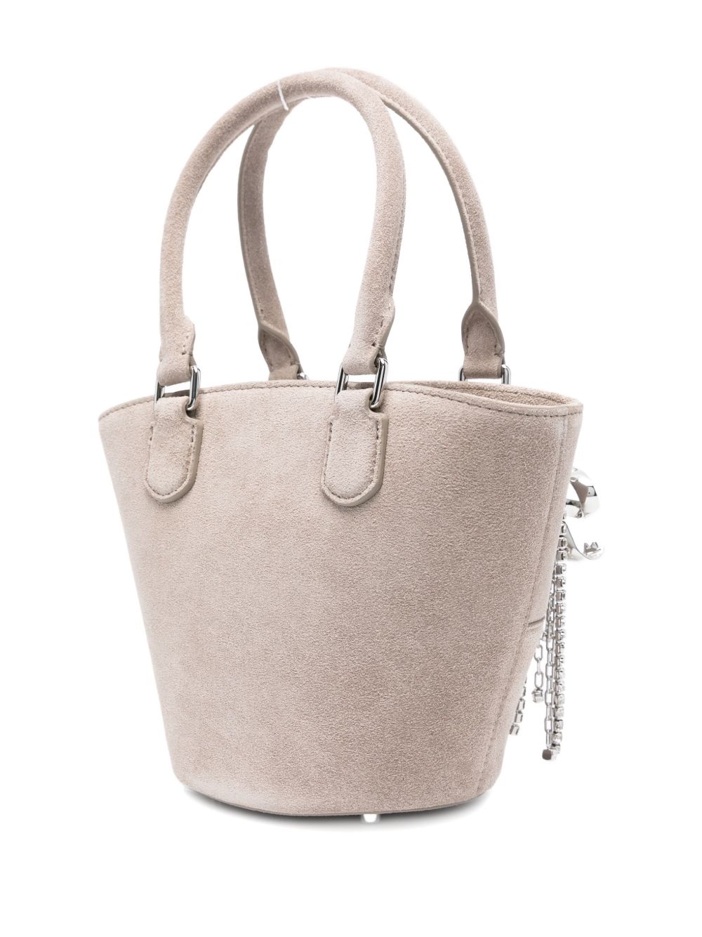 Self-Portrait Suede Charm Tote Bag Self-Portrait