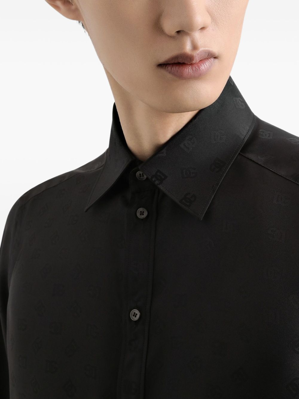 Dolce & Gabbana DG logo martini jacquard shirt Dolce & Gabbana