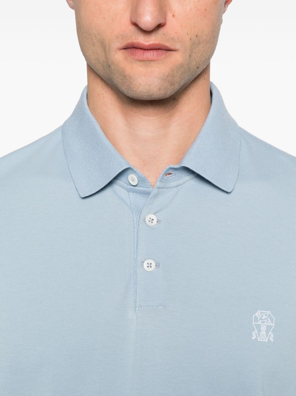 Brunello Cucinelli T-shirts and Polos Clear Blue Brunello Cucinelli