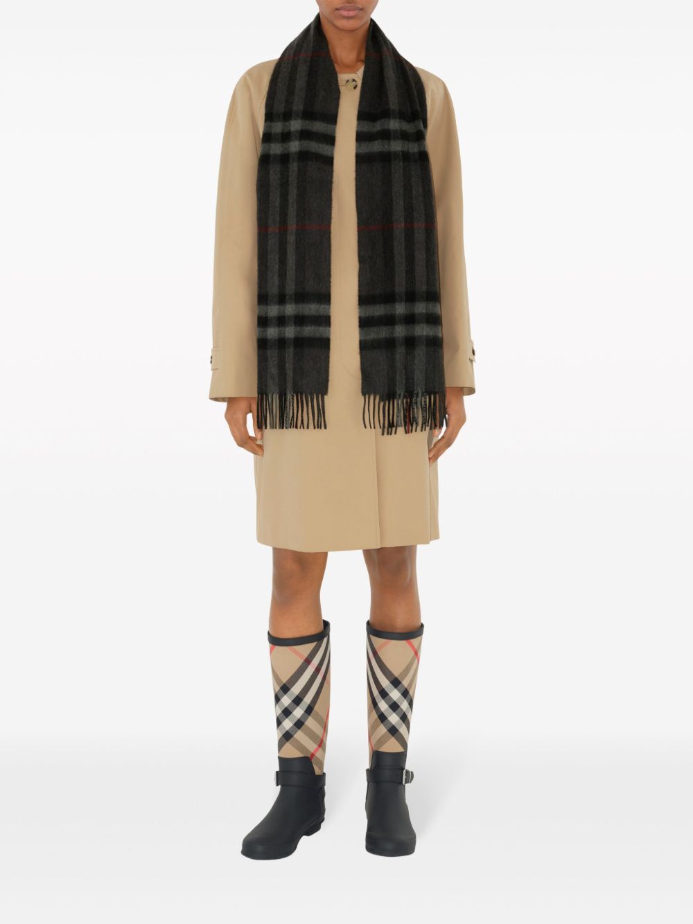 Burberry check cashmere scarf Burberry