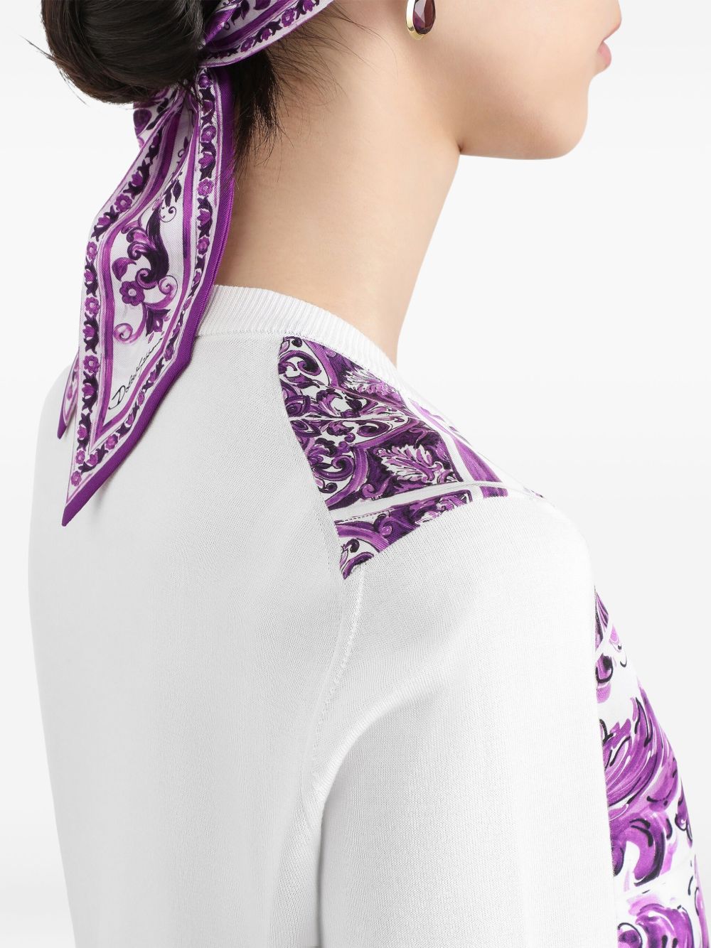 Dolce & Gabbana Maiolica print silk cardigan Dolce & Gabbana