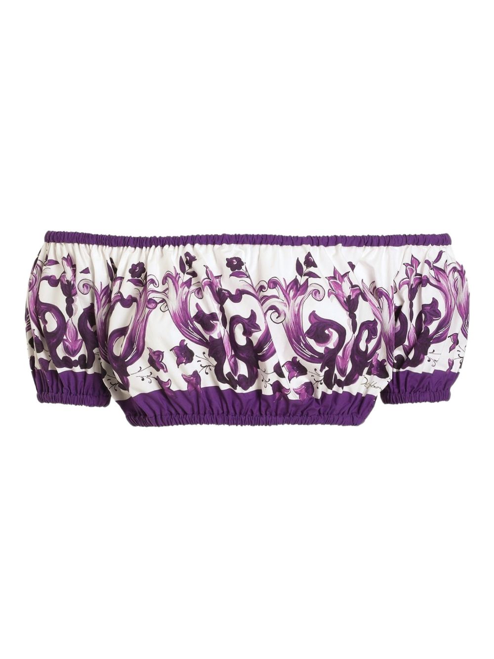 Dolce & Gabbana Maiolica print cotton top Dolce & Gabbana