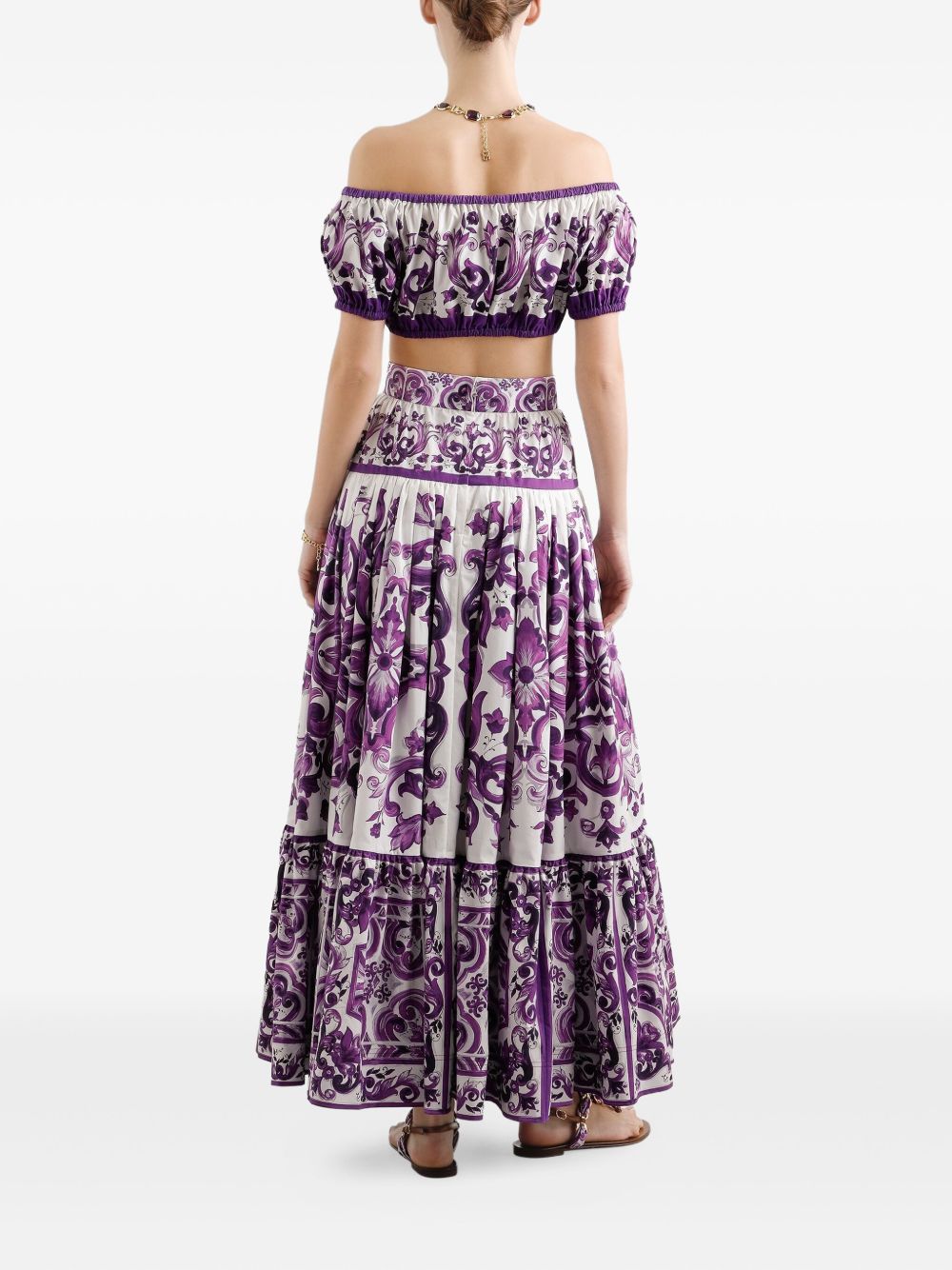 Dolce & Gabbana Maiolica print cotton top Dolce & Gabbana