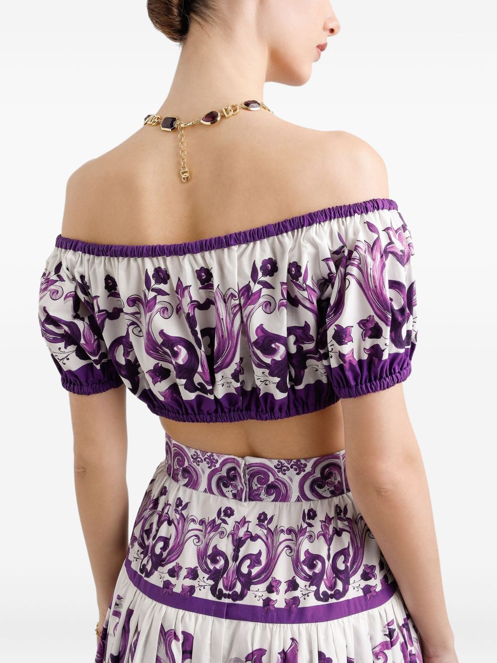 Dolce & Gabbana Maiolica print cotton top Dolce & Gabbana