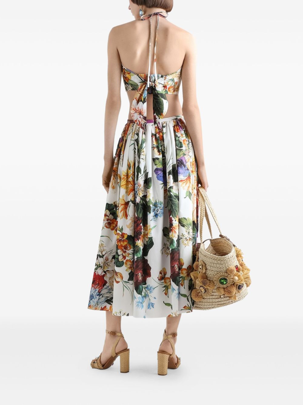 Dolce & Gabbana Flower print cotton midi skirt Dolce & Gabbana 