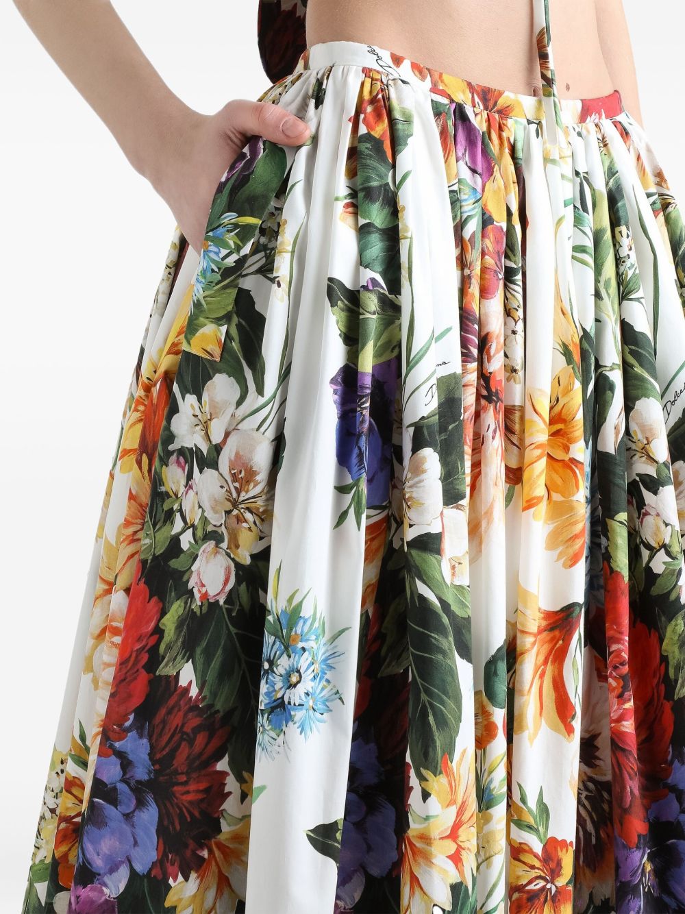 Dolce & Gabbana Flower print cotton midi skirt Dolce & Gabbana 
