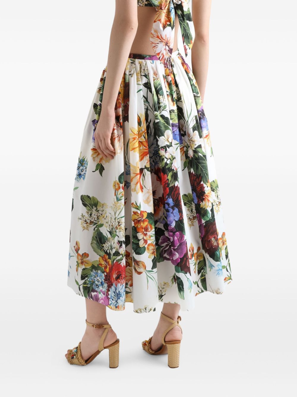 Dolce & Gabbana Flower print cotton midi skirt Dolce & Gabbana 