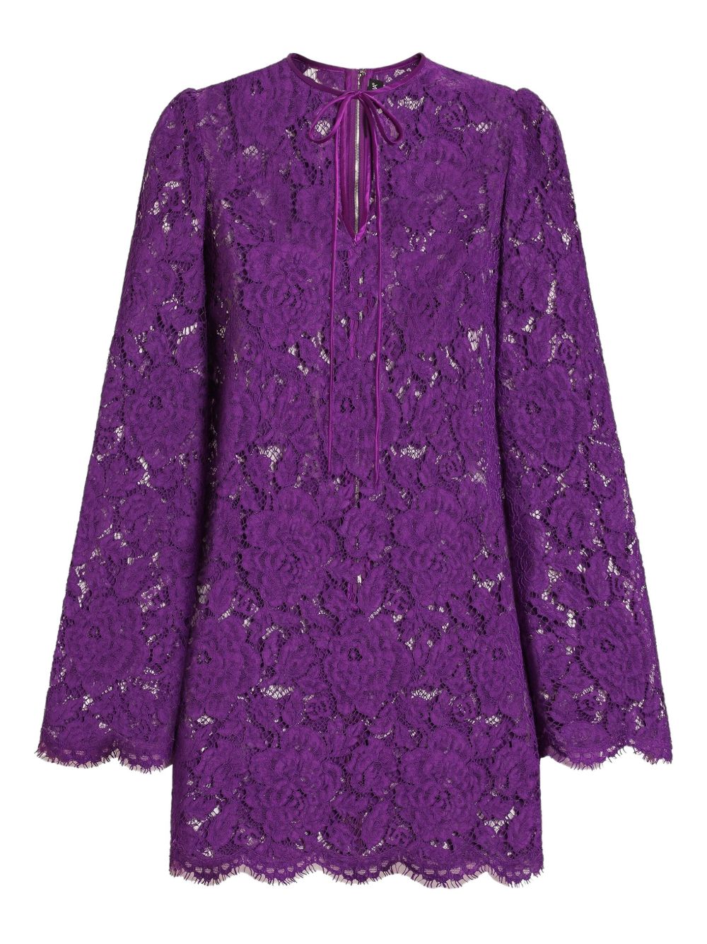 Dolce & Gabbana bell sleeves Lace mini dress Dolce & Gabbana