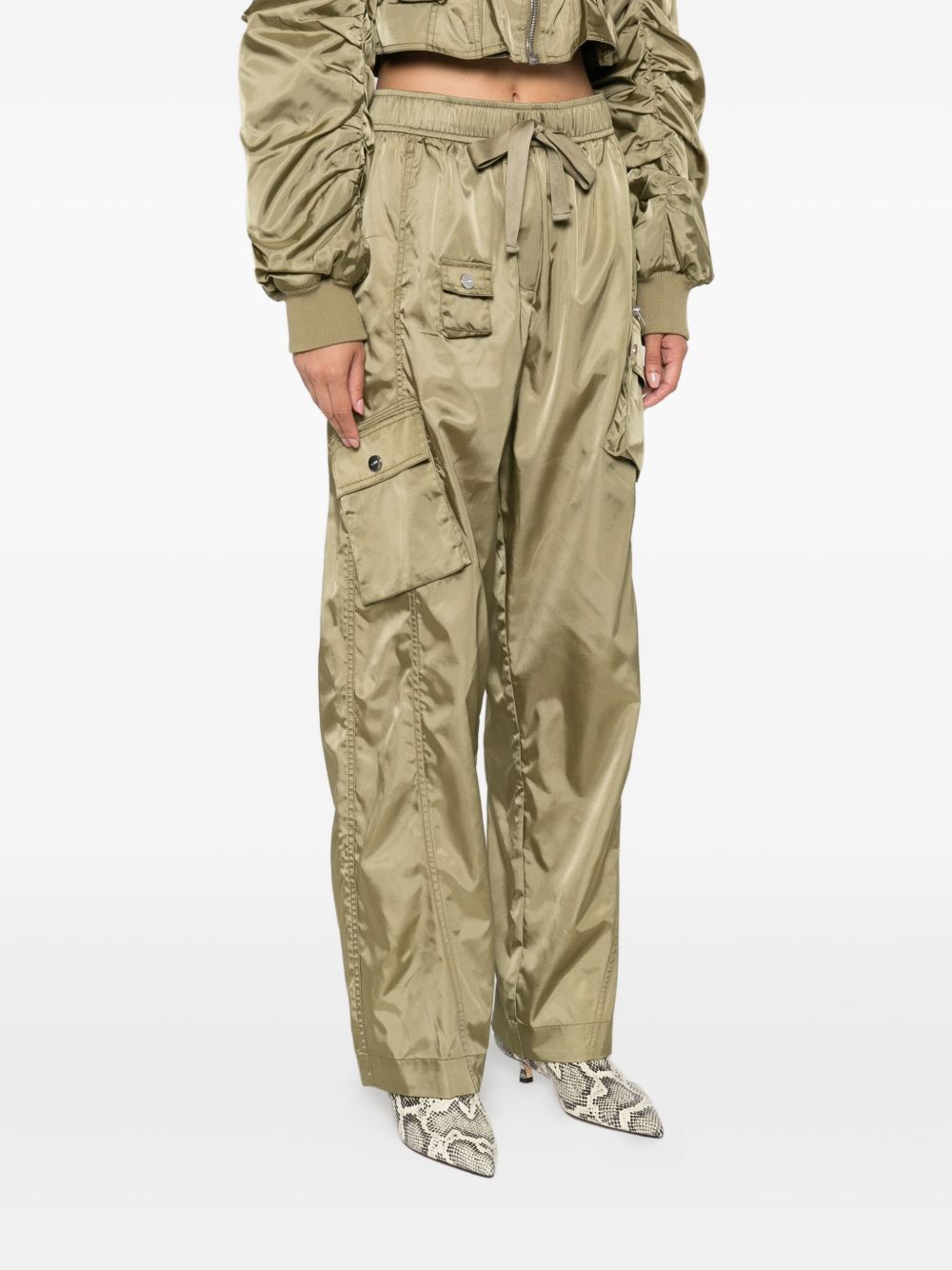 GANNI Trousers Green Ganni