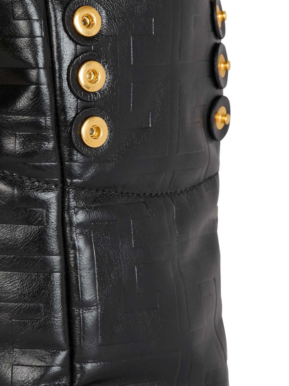 Balmain 1945 Soft PB-monogrammed crinkled small leather tote bag Balmain
