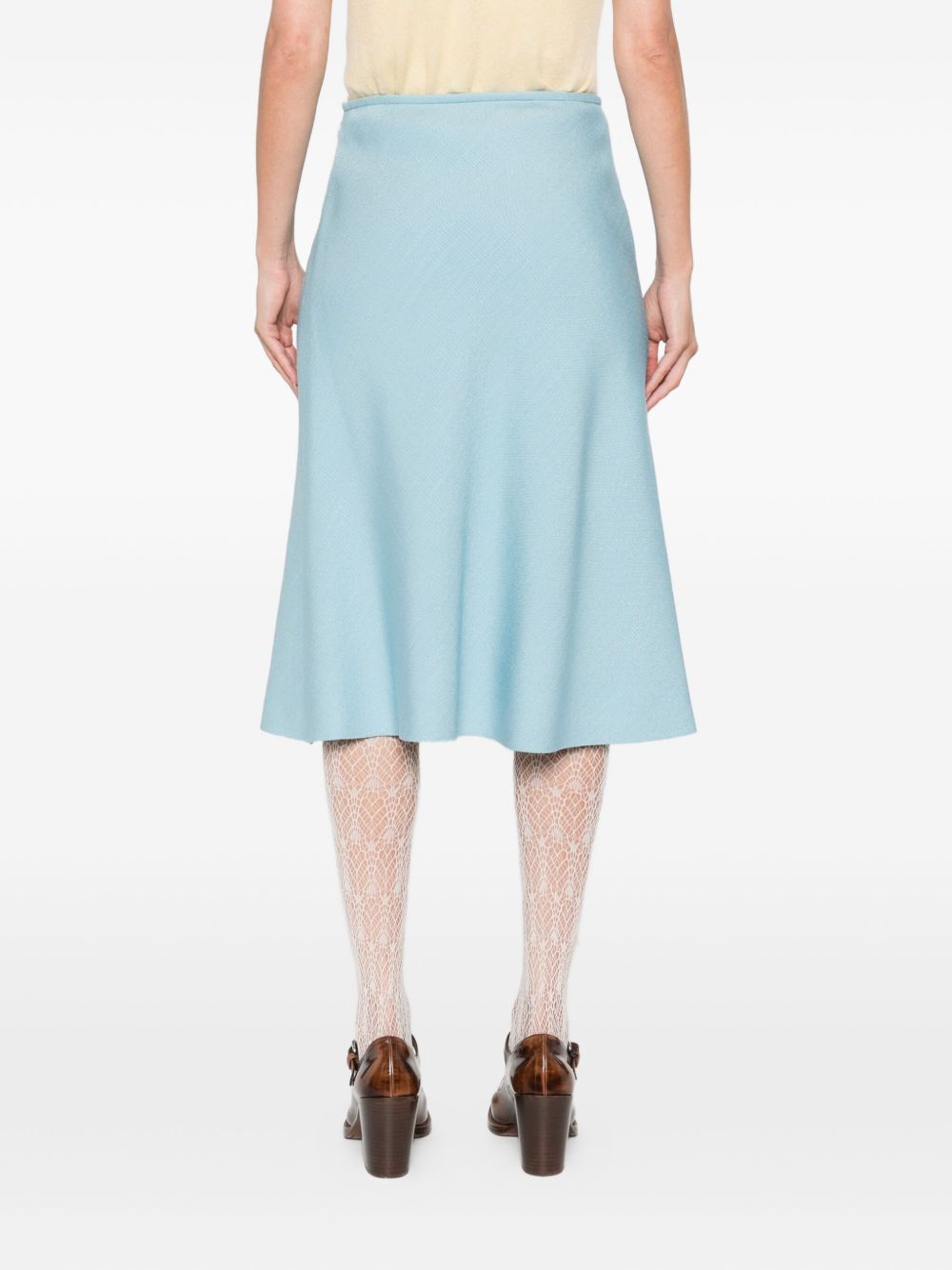 Valentino V-detail A-line midi skirt Valentino