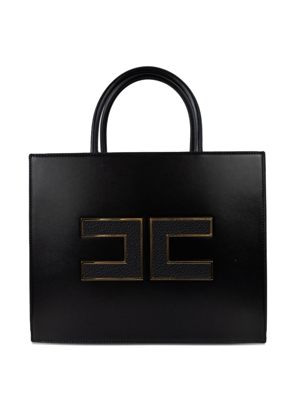 Elisabetta Franchi Logo-plaque leather tote bag Elisabetta Franchi
