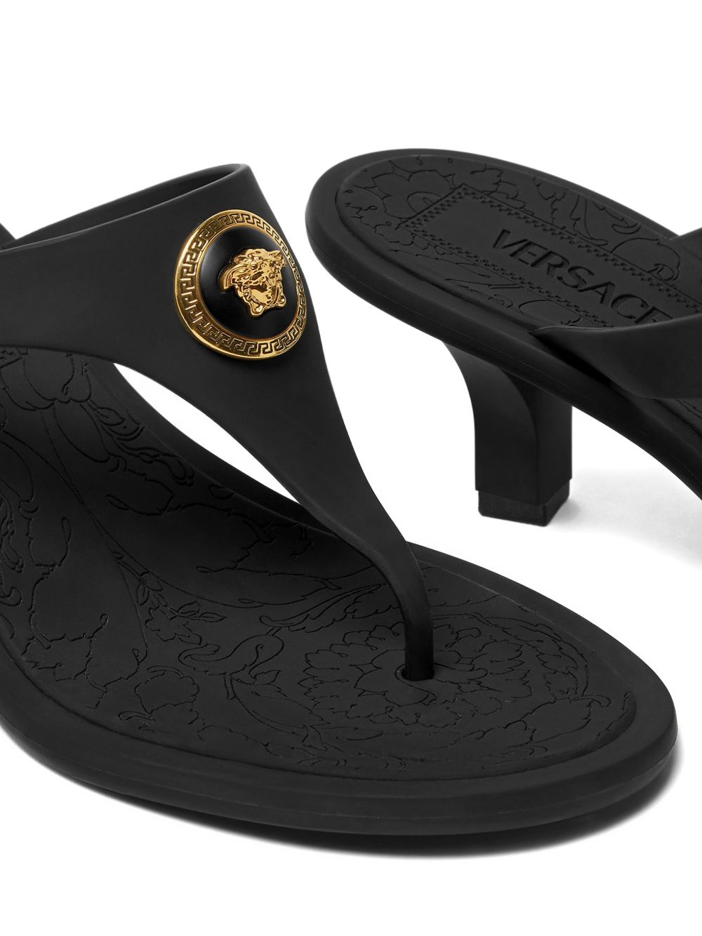 Versace Alia 55mm rubber flip-flop sandals Versace