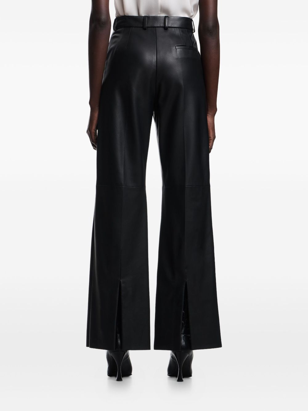 Emporio Armani Palazzo trousers in lambskin glovery Emporio Armani 