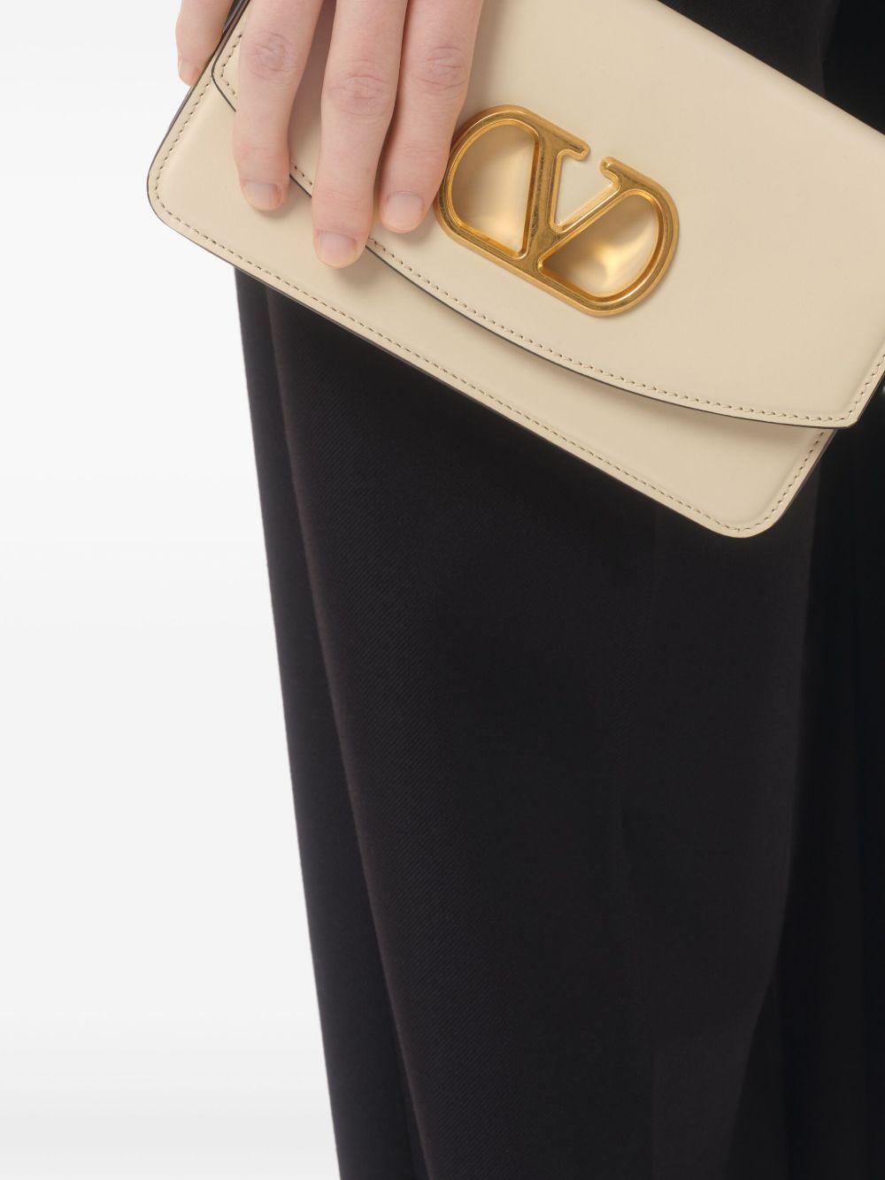 Valentino Garavani Vain Clutch in Shiny Calfskin Valentino Garavani