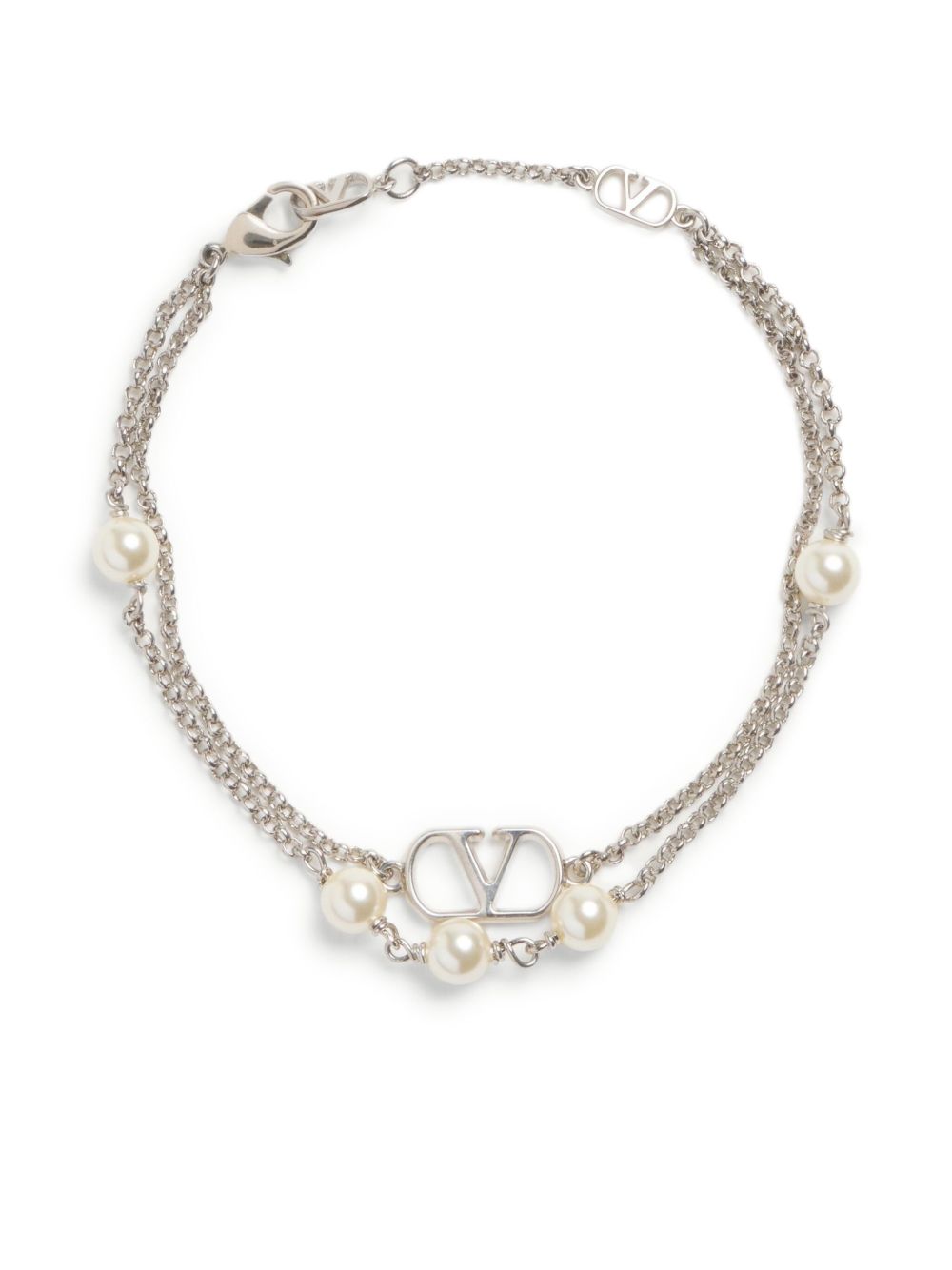 Valentino Garavani VLogo bracelet with swarowski pearls Valentino Garavani