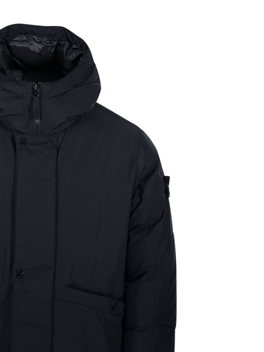 Stone Island Coats Black Stone Island
