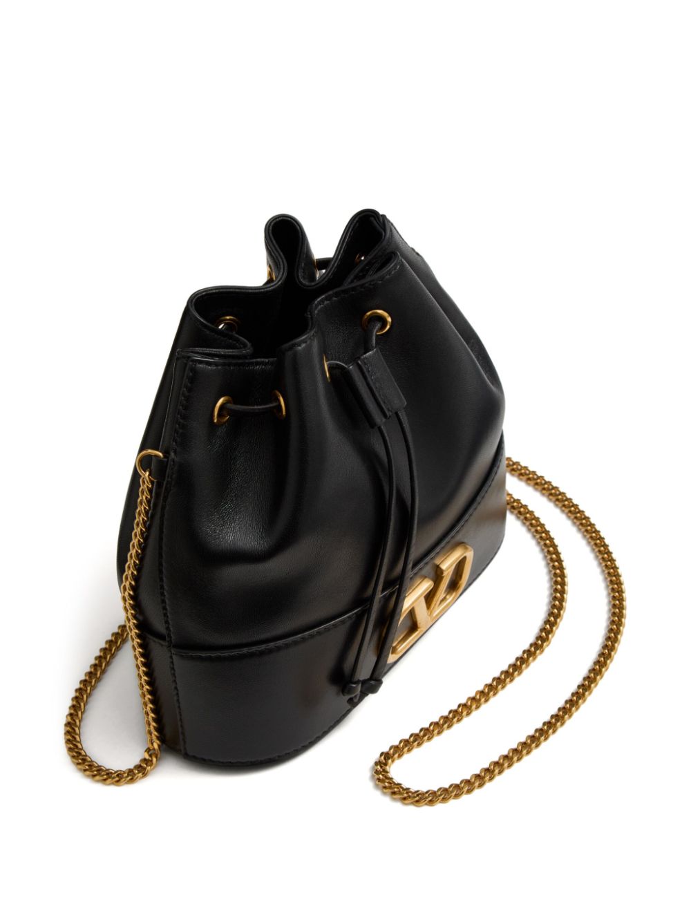 Valentino Garavani Mini Bucket Bag With Chain Vlogo Signature In Nappa Leather