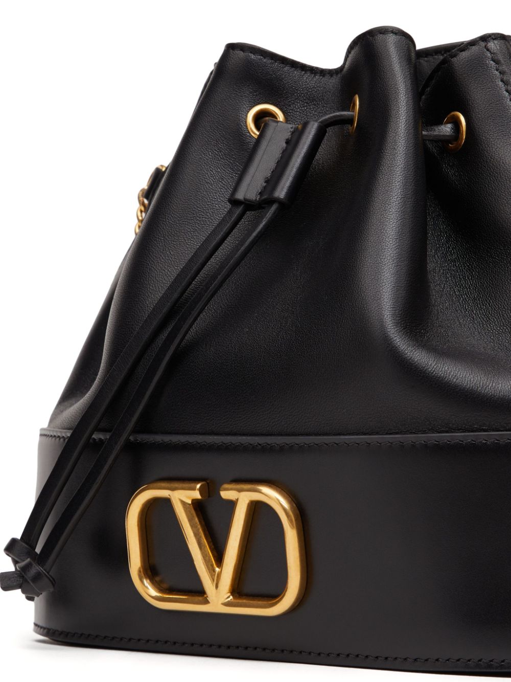 Valentino Garavani Mini Bucket Bag With Chain Vlogo Signature In Nappa Leather